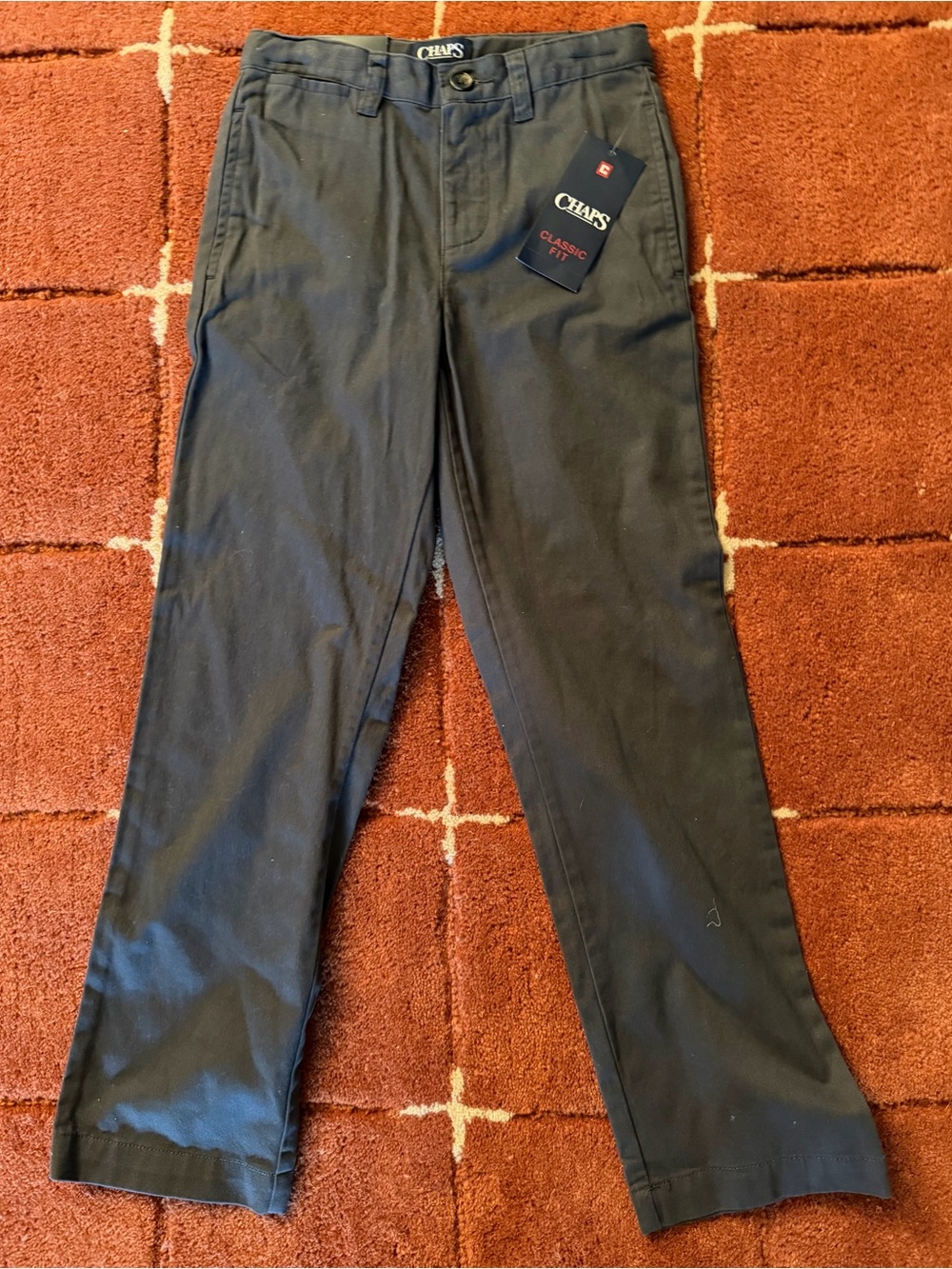 Chaps Boy’s Dark Grey Classic Chinos